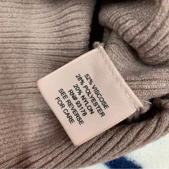 Philosophy EUC Taupe Dolman Zip Sleeve Pullover Ribbed Knit Sweater size L - Picture 8 of 11